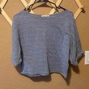 Blue Gingham Women's Top